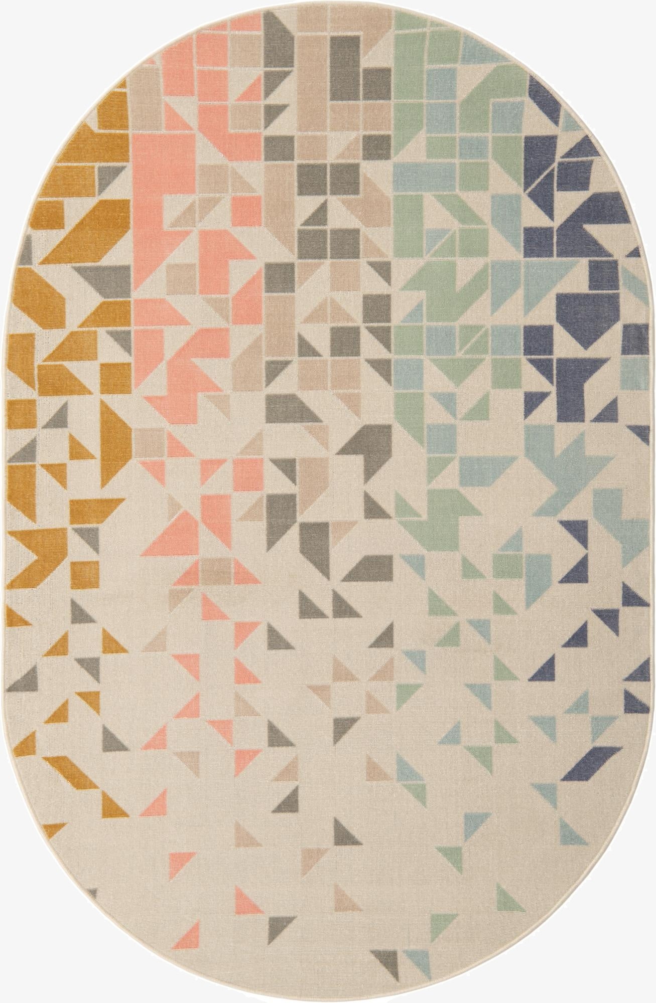 5' x 8' Lotus Oval Rug