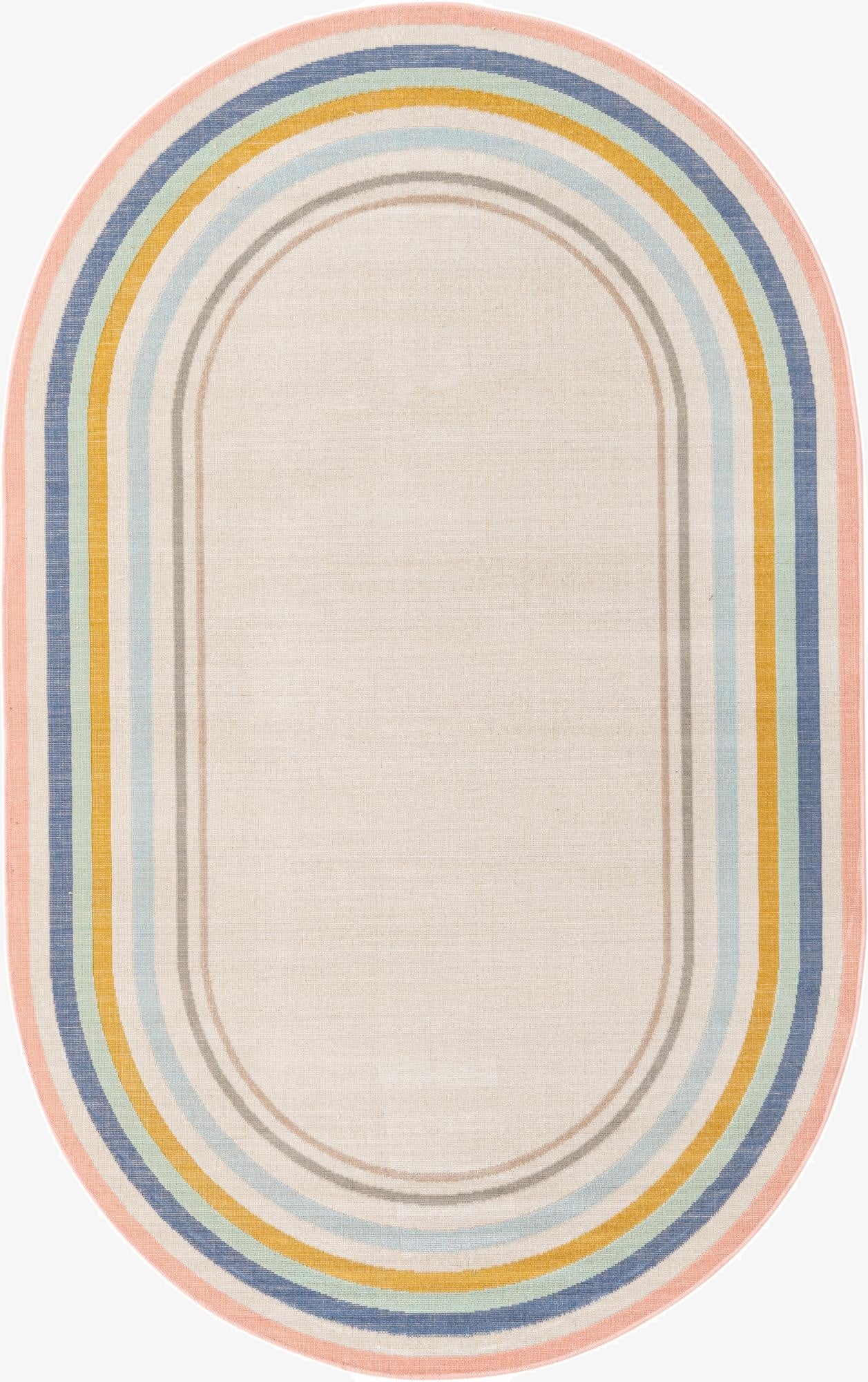 5' 3 x 8' Lotus Oval Rug