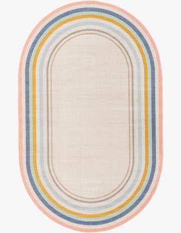 5' 3 x 8' Lotus Oval Rug