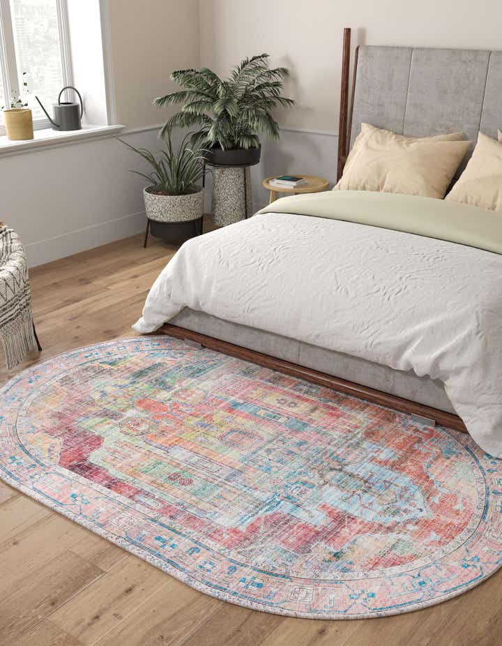 4' x 6' Washable Maahru Oval Rug
