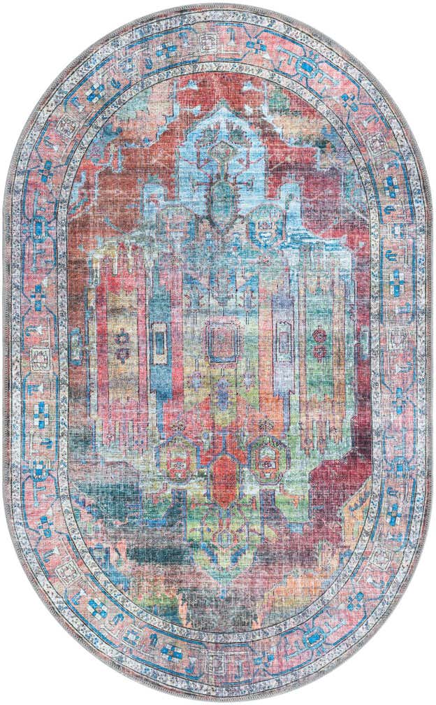 3' 3 x 5' 3 Washable Maahru Oval Rug