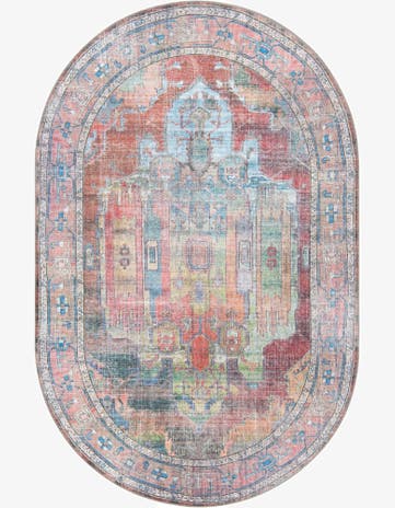 6' x 9' Washable Maahru Oval Rug