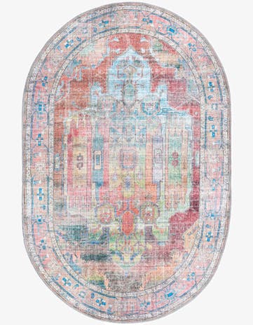 4' x 6' Washable Maahru Oval Rug