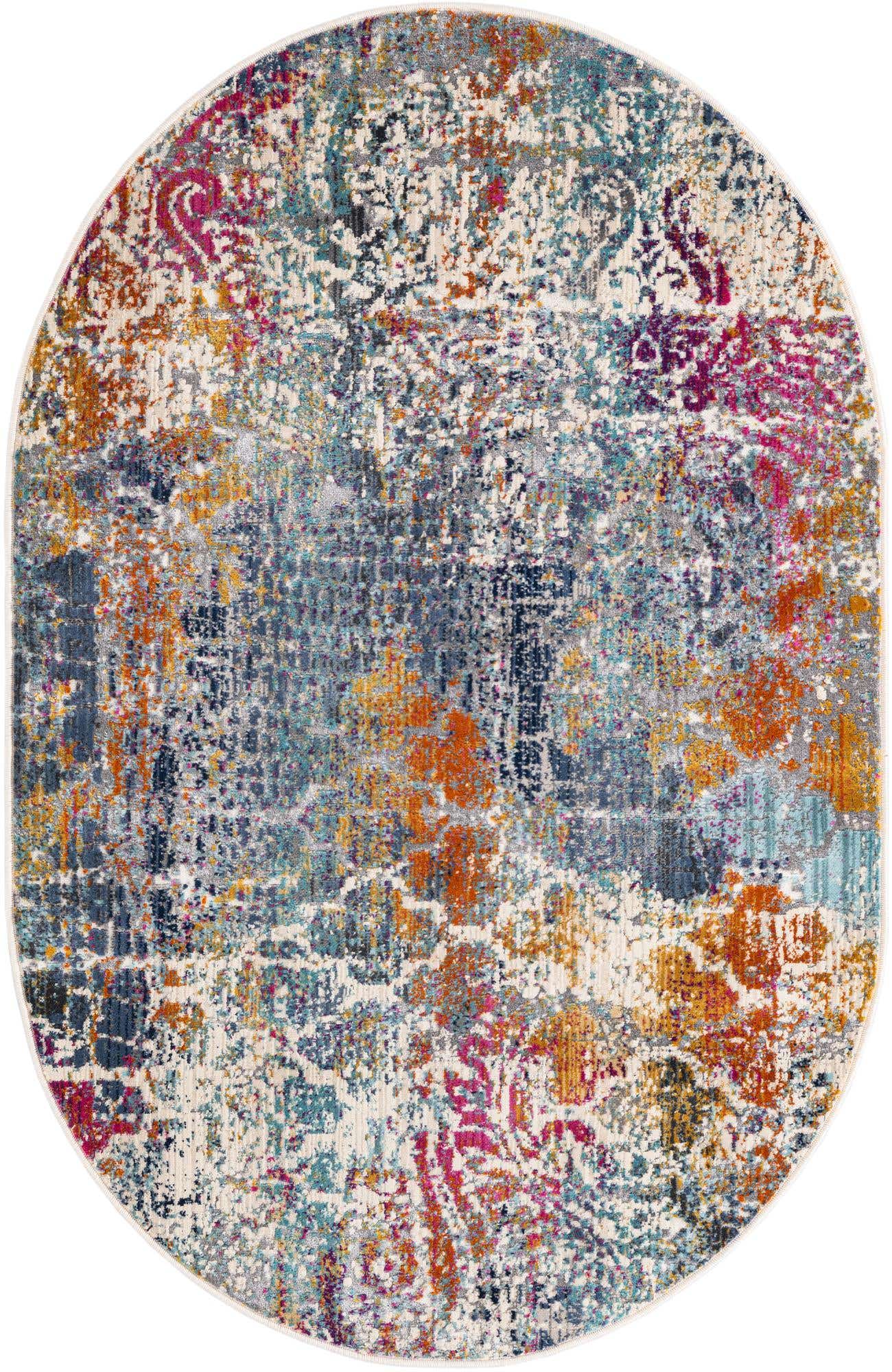 3' 7 x 5' 3 Malibu Oval Rug