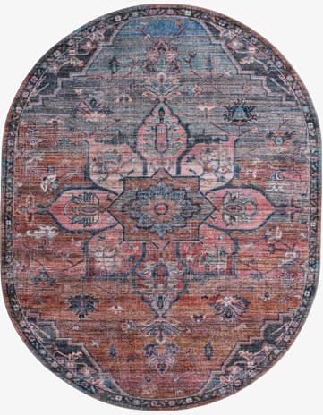 7' 10 x 10' Washable Nostalgia Oval Rug