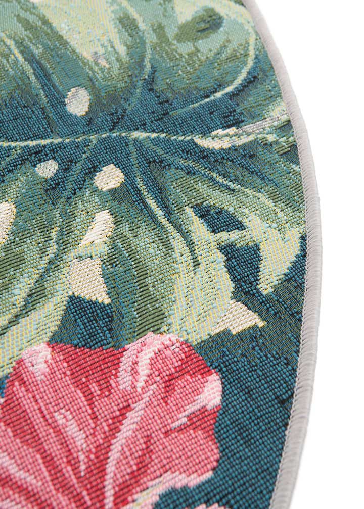 4' x 6' Easy-Clean Botanical Indoor / Outdoor Oval Rug