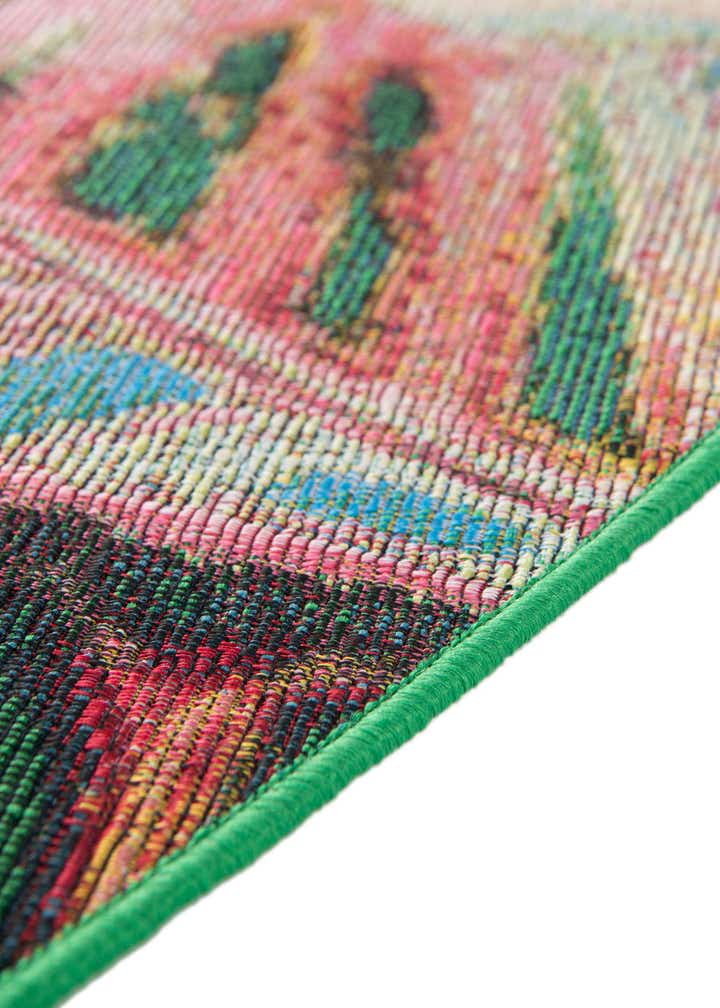 4' x 6' Easy-Clean Botanical Indoor / Outdoor Oval Rug