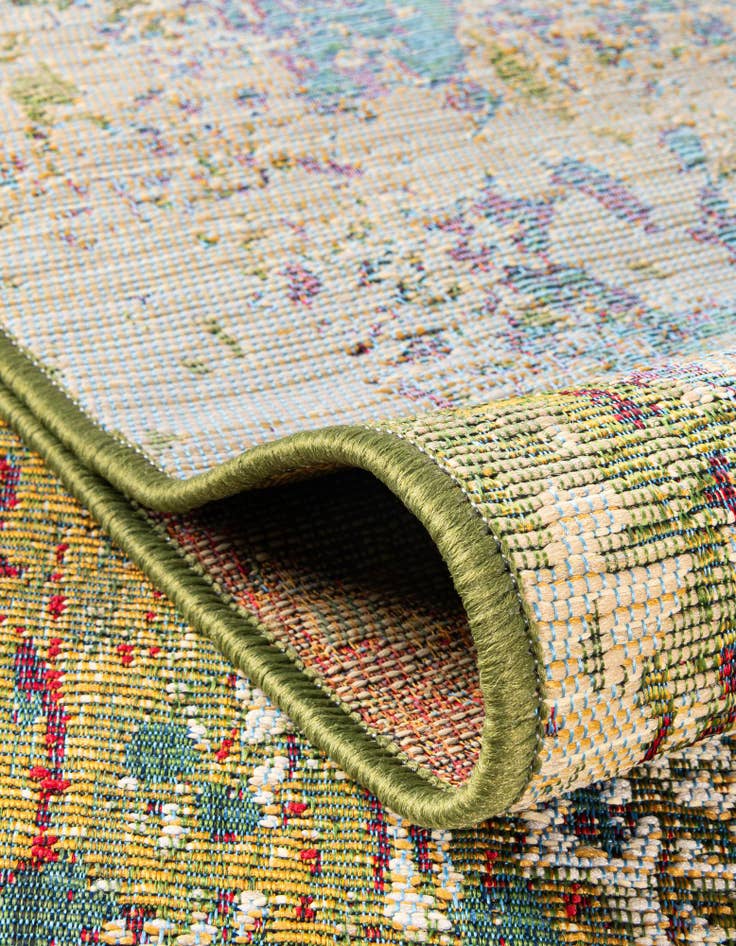 Detail image of 4' x 6' Easy-Clean Modern Indoor / Outdoor Oval Rug