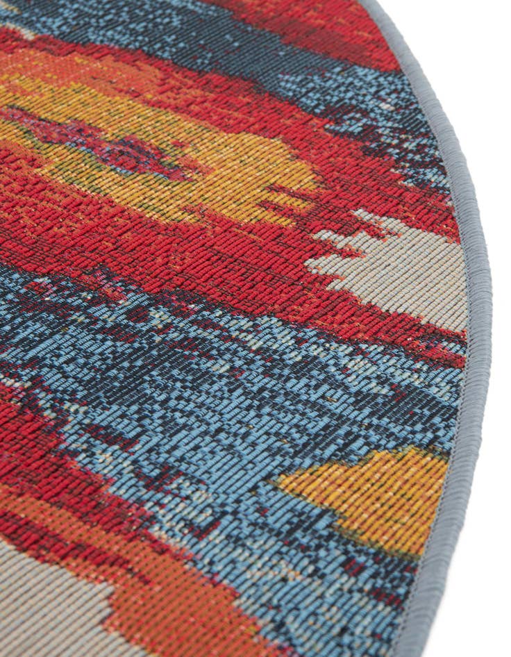 Detail image of 7' 10 x 10' Easy-Clean Modern Indoor / Outdoor Oval Rug