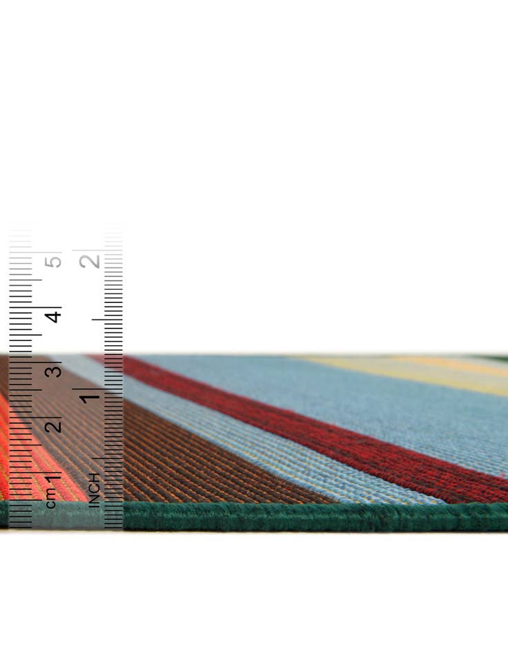 Detail image of 4' x 6' Easy-Clean Modern Indoor / Outdoor Oval Rug