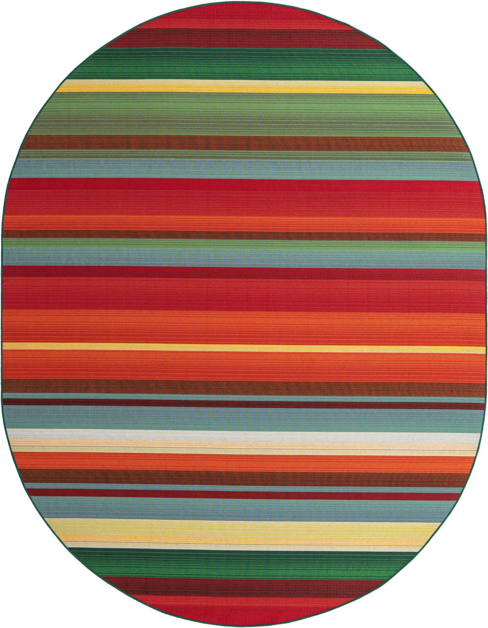 7' 10 x 10' Easy-Clean Modern Indoor / Outdoor Oval Rug