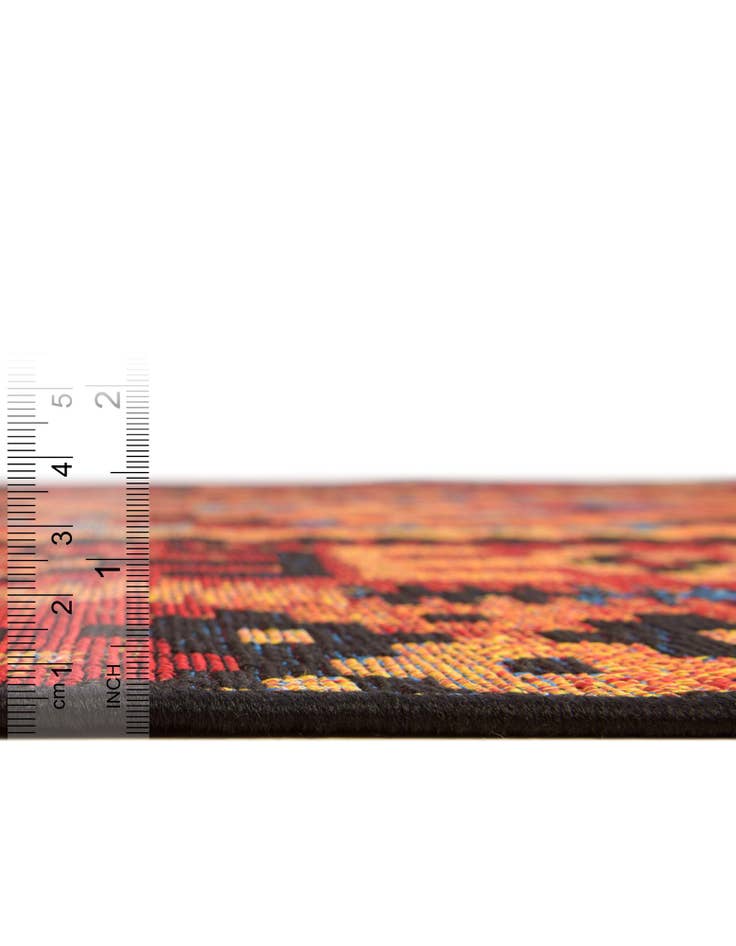 Detail image of 2' 2 x 3'  Washable Tribal Indoor / Outdoor Oval Rug