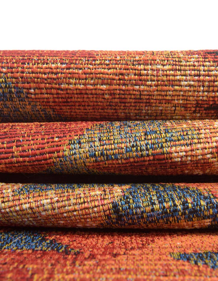 Detail image of 5' 3 x 8' Easy-Clean Tribal Indoor / Outdoor Oval Rug