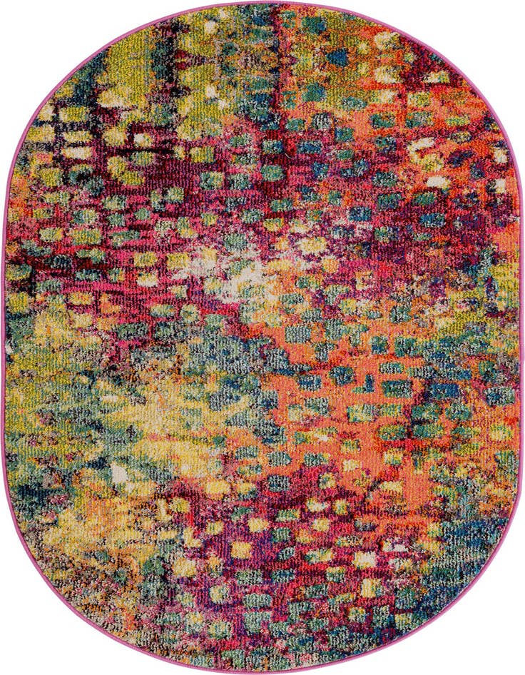 Detail image of 3' 3 x 5' 3 Washable Sevilla Oval Rug