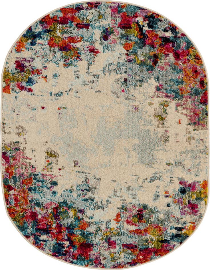 Detail image of 3' 3 x 5' 3 Washable Theia Oval Rug