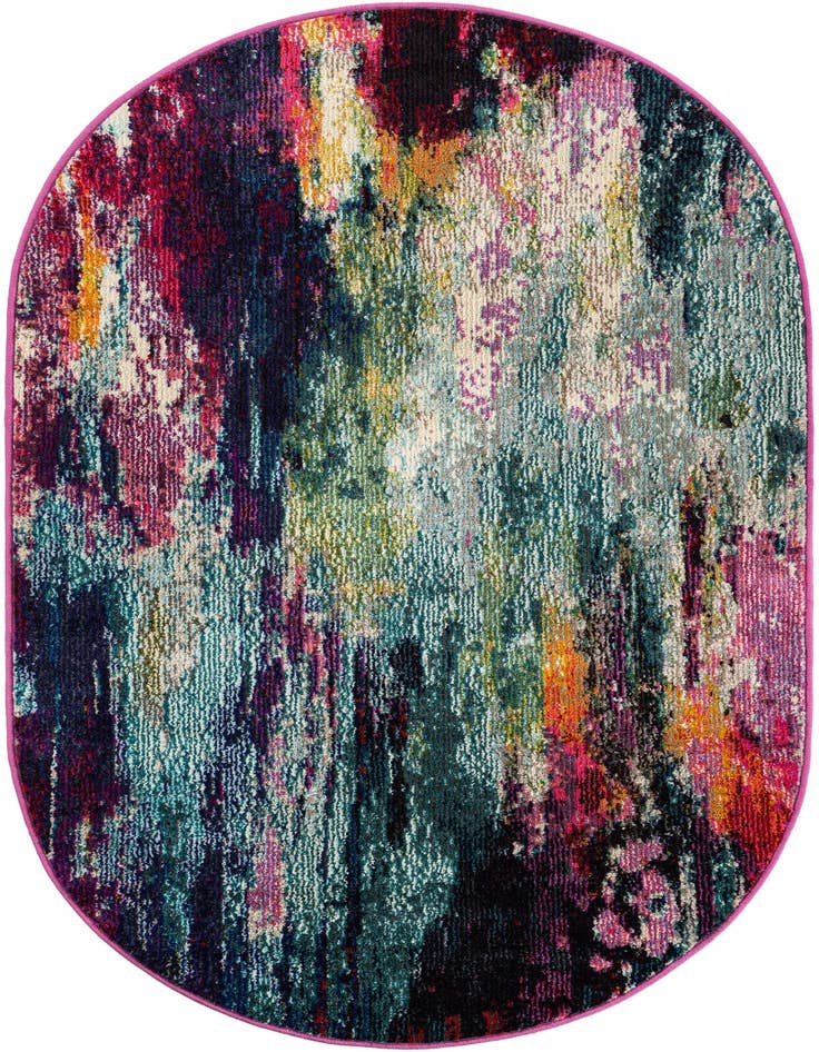 Detail image of 3' 3 x 5' 3 Washable Theia Oval Rug