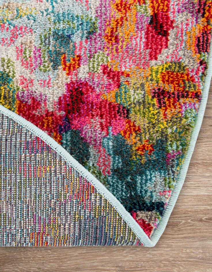 Detail image of 5' 3 x 8' Washable Theia Oval Rug