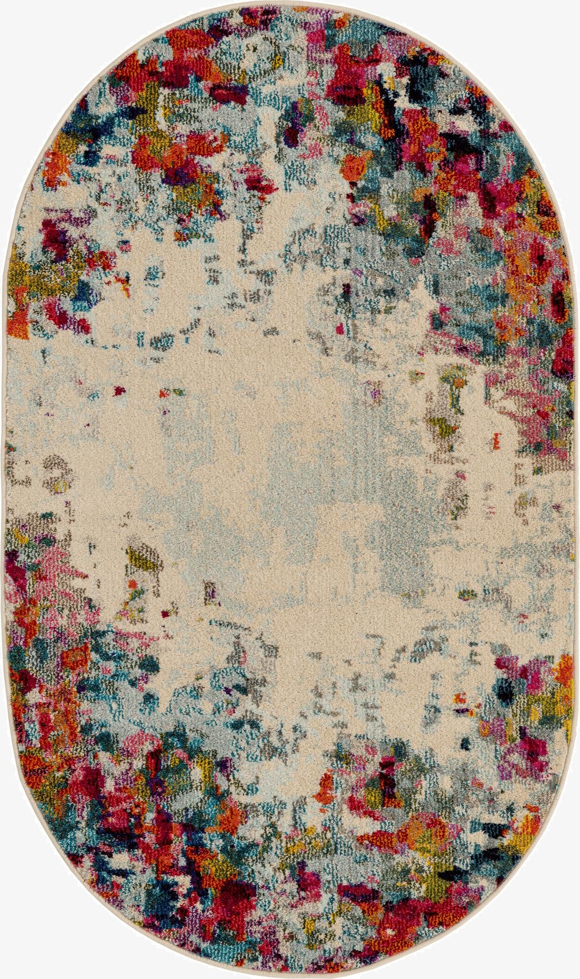 3' 3 x 5' 3 Washable Theia Oval Rug