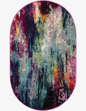 3' 3 x 5' 3 Washable Theia Oval Rug