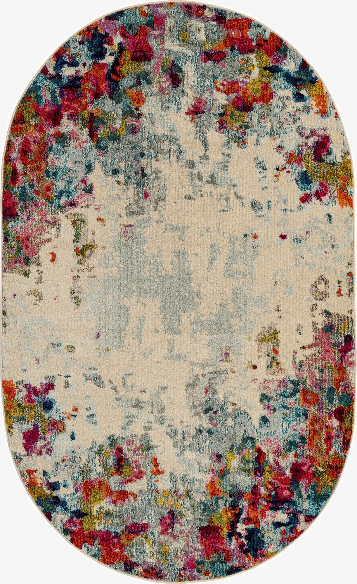 5' x 8' Washable Theia Oval Rug