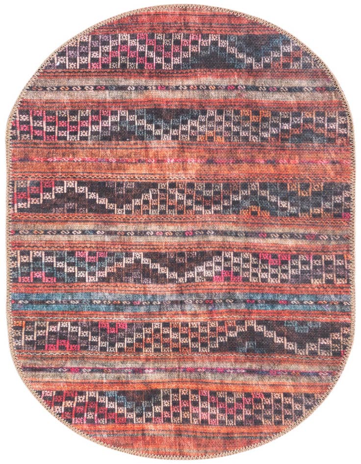 Detail image of 2' x 3' Washable Timeless Oval Rug