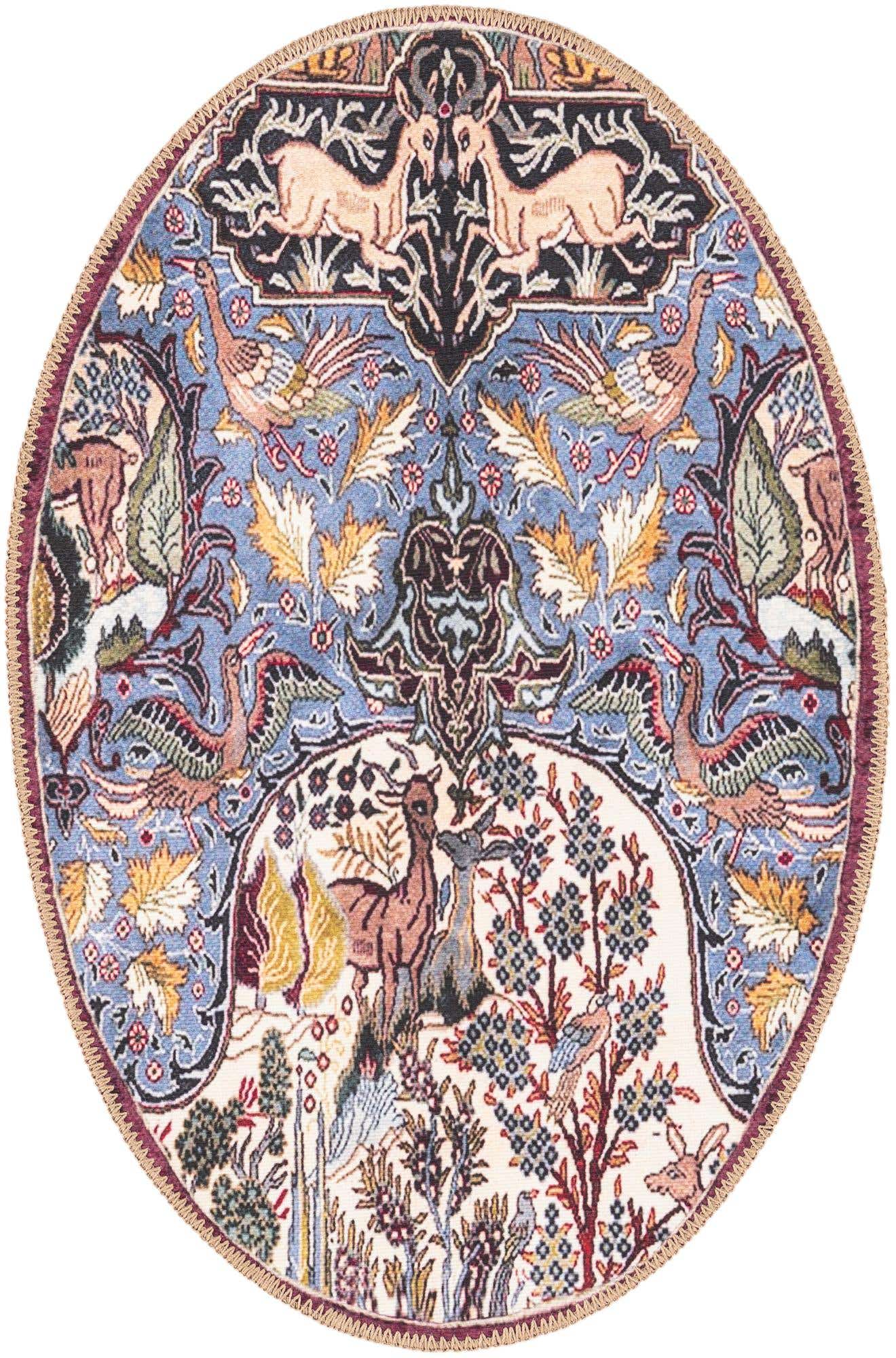2' x 3' 1 Washable Timeless Oval Rug