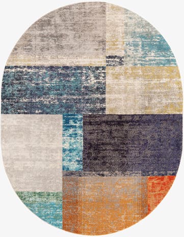Washable Vivid Oval Rug