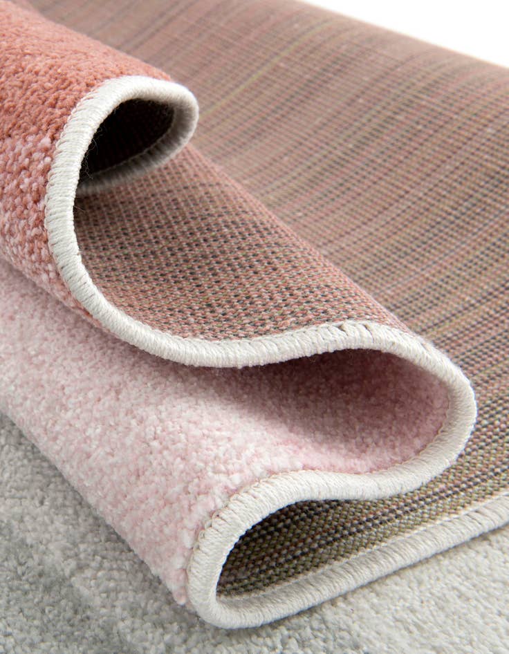 Detail image of 5' 3 x 8' Rainbow Stripes Whimsy Kids Oval Rug