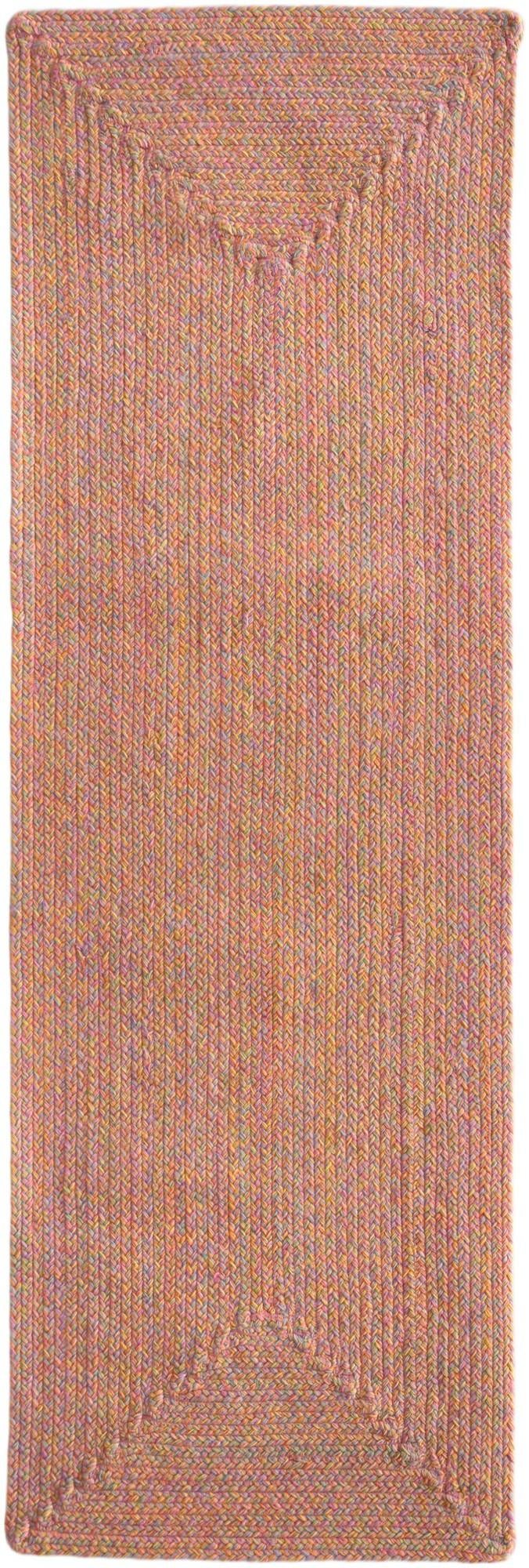 Multi Pink Hand Braided Eco Verse Washable Indoor / Outdoor Runner Rug
