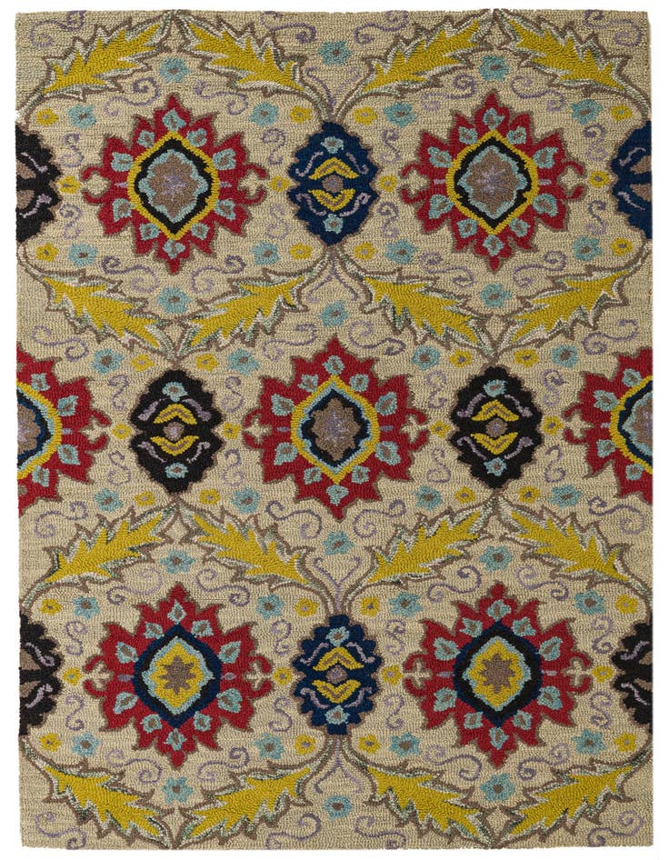 Detail image of 5' x 7' 10 Agra Wool Rug