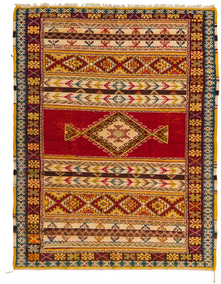 Detail image of 4' 10 x 8' 6 Hand Knotted Anatolian Wool Rug