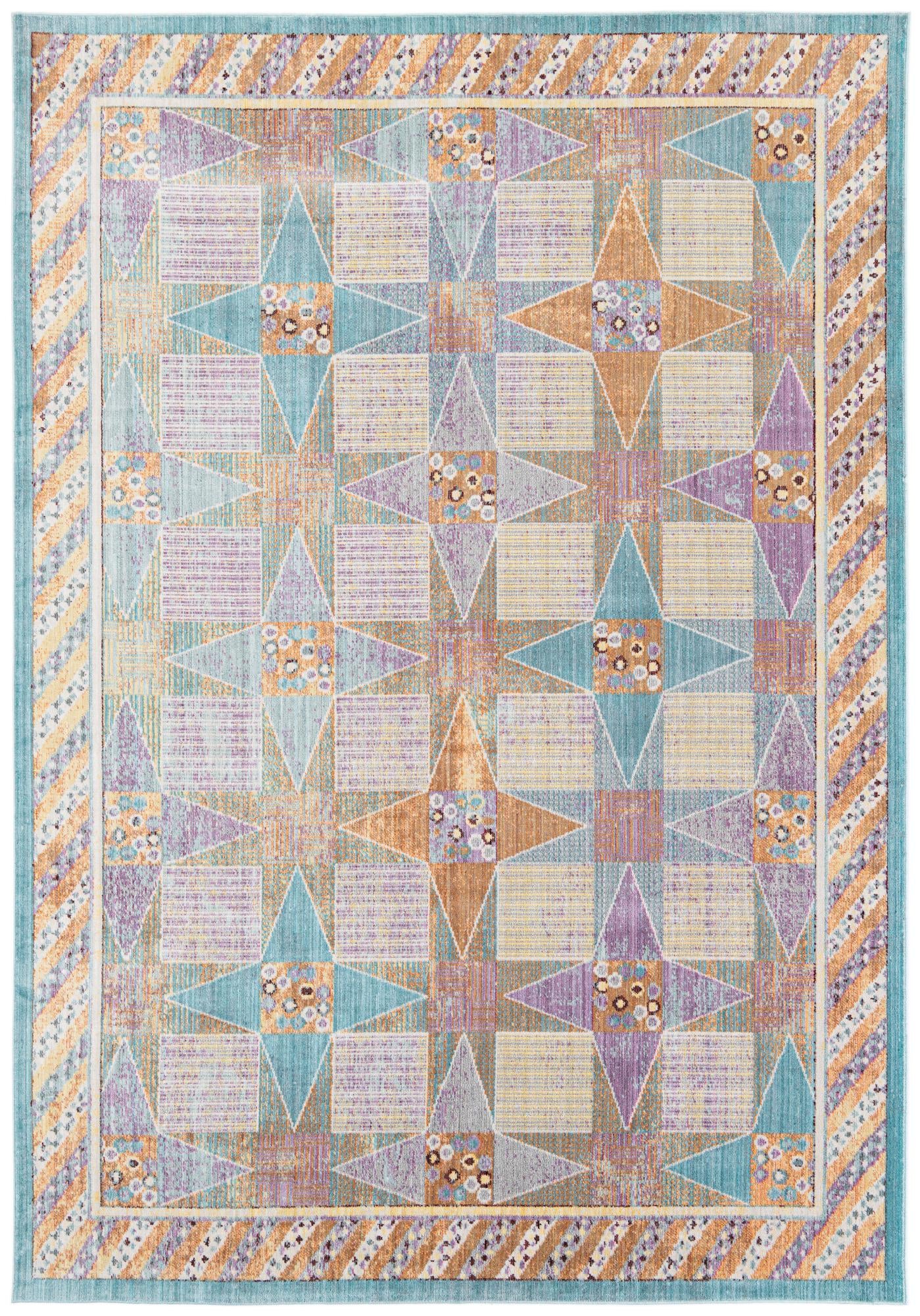 7' x 10' Aqua Rug