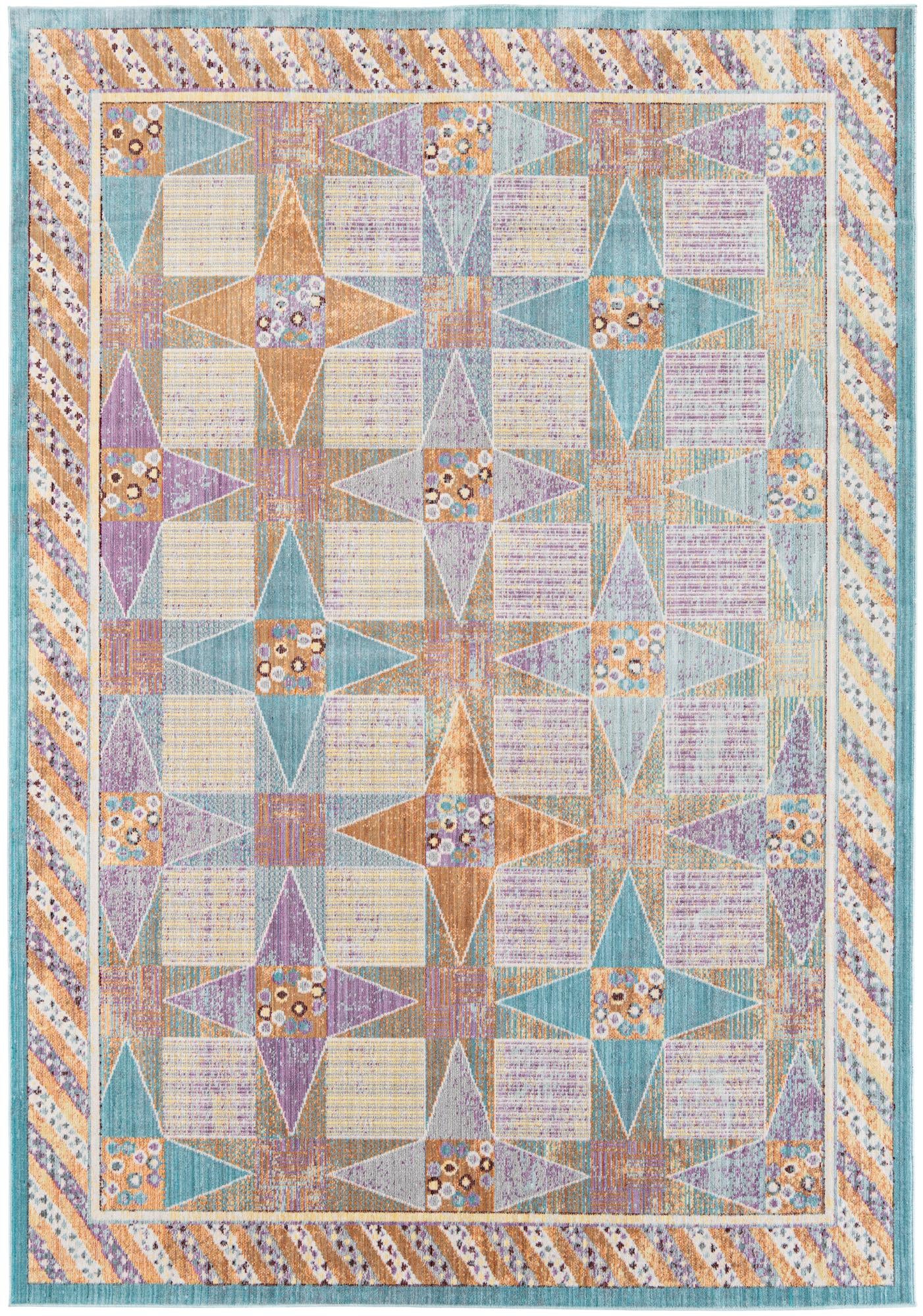 7' x 10' Aqua Rug