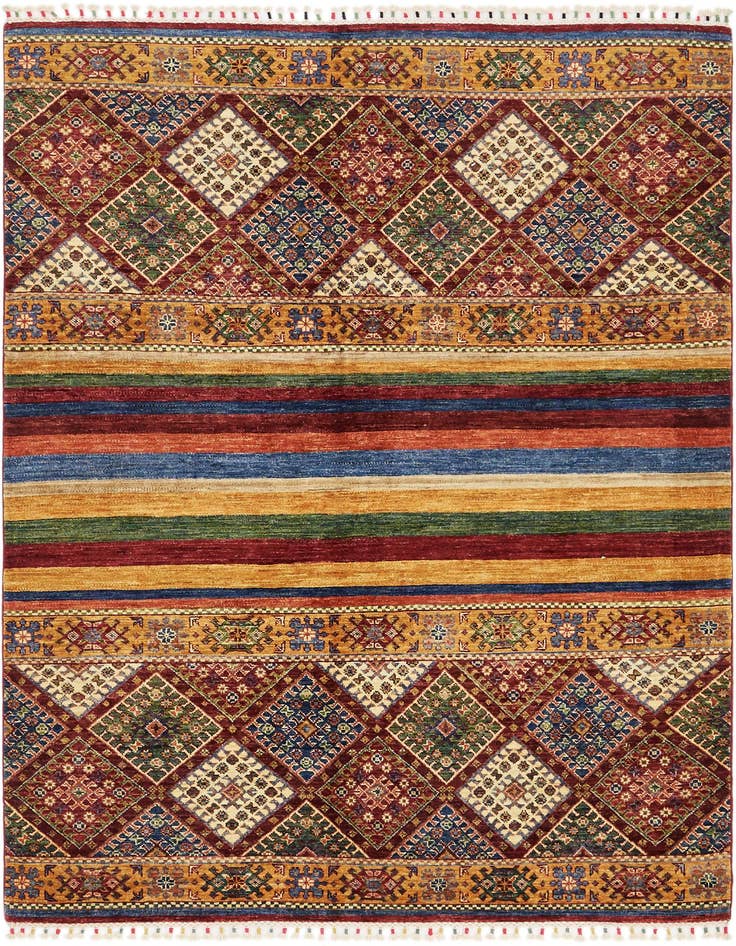 Detail image of 5' x 6' 8 Hand Knotted Ariana Ziegler Wool Rug