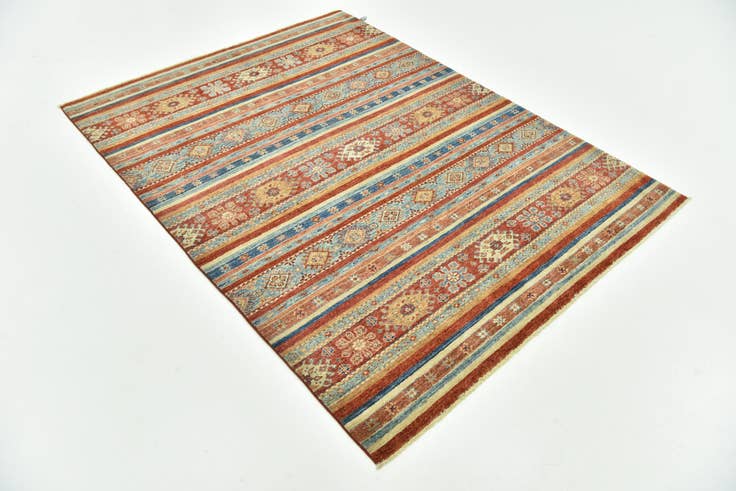 Detail image of 5' x 6' 8 Hand Knotted Ariana Ziegler Rug