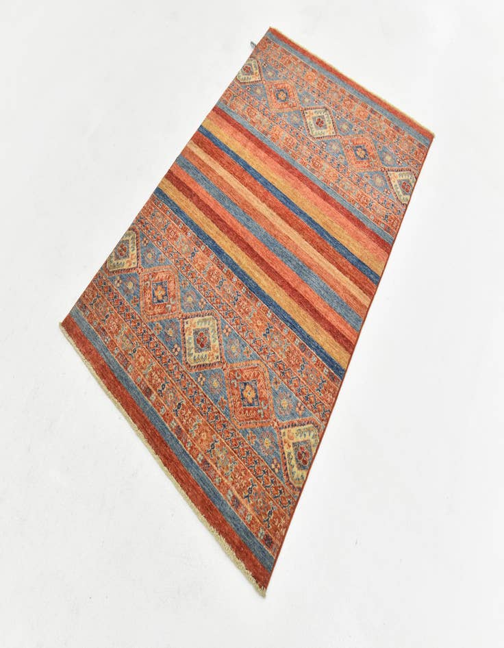 Detail image of 3' 3 x 5'  Hand Knotted Ariana Ziegler Rug