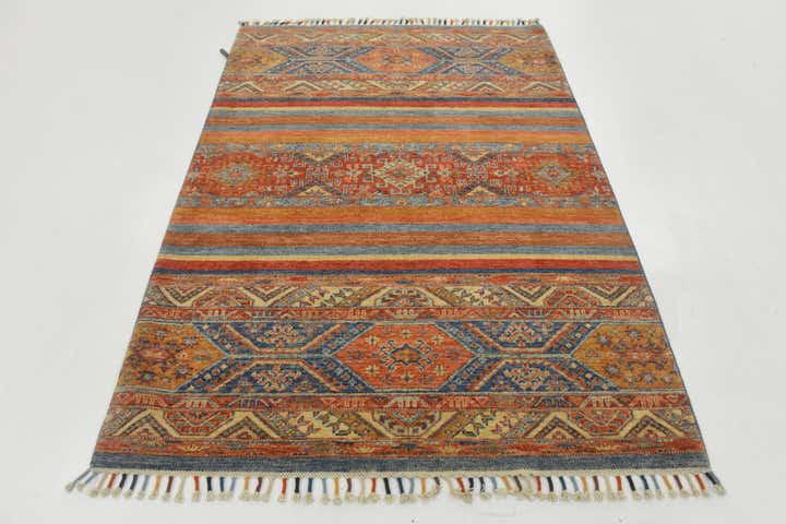 4' x 5' 8 Hand Knotted Ariana Ziegler Rug