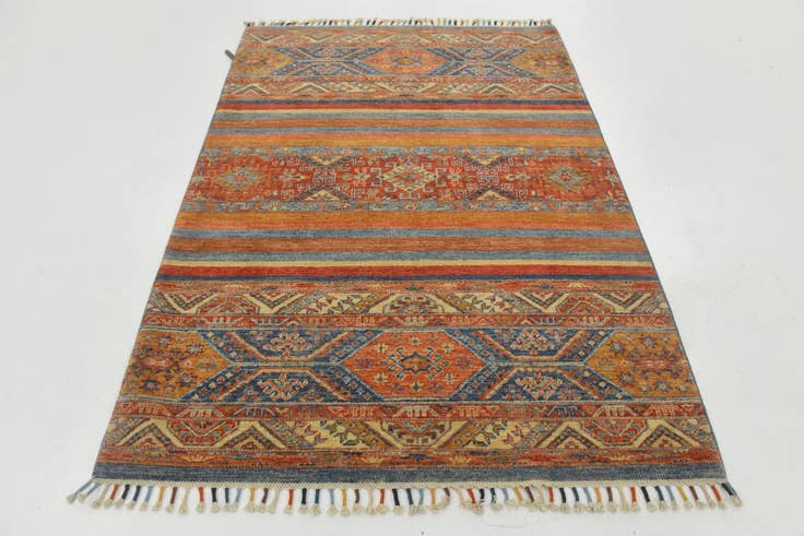 Detail image of 4' x 5' 8 Hand Knotted Ariana Ziegler Rug