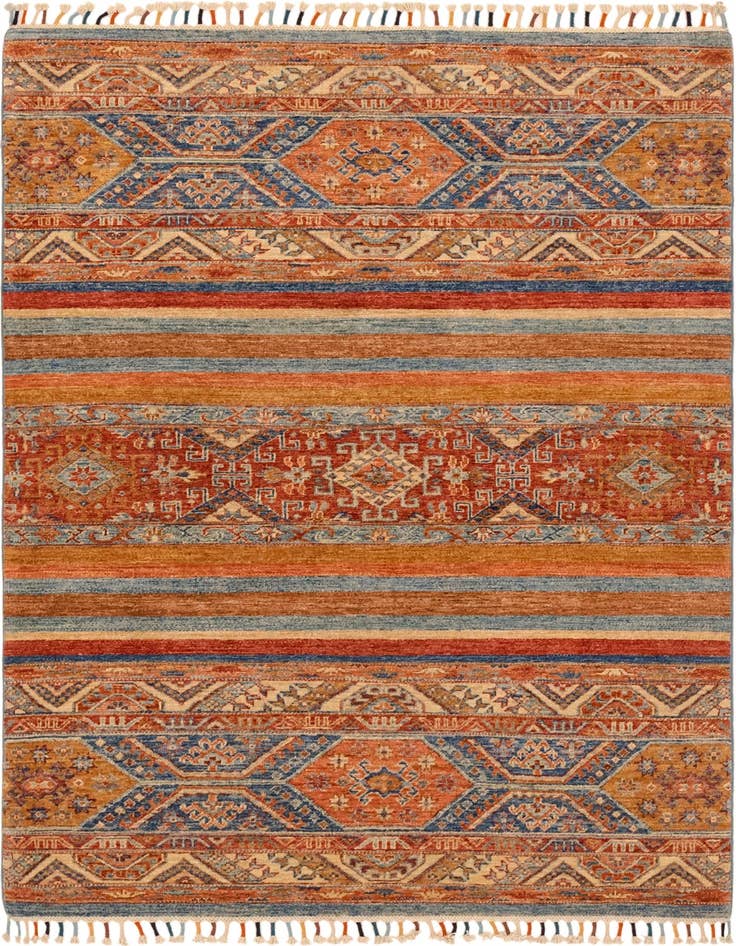Detail image of 4' x 5' 8 Hand Knotted Ariana Ziegler Rug