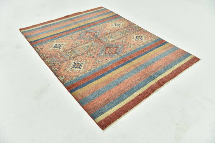 Detail image of 5' 1 x 6' 8 Hand Knotted Ariana Ziegler Rug