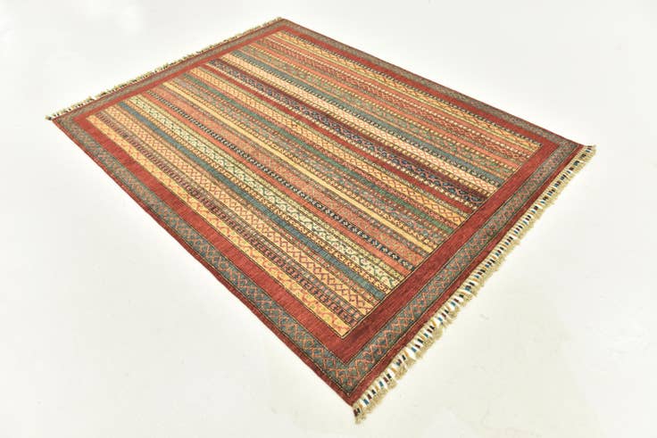Detail image of 5' x 6' 4 Hand Knotted Ariana Ziegler Rug