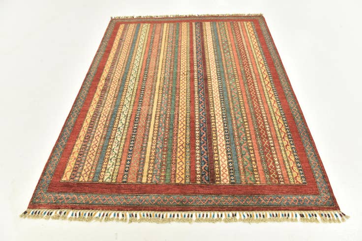 Detail image of 5' x 6' 4 Hand Knotted Ariana Ziegler Rug