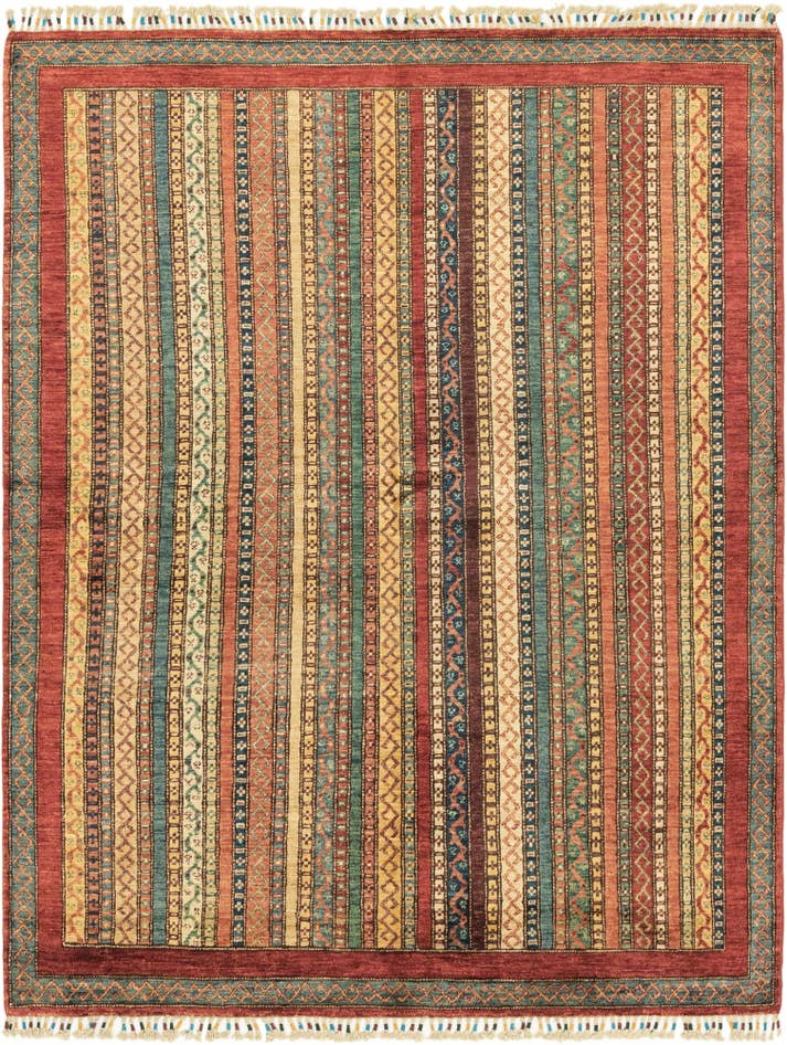 Detail image of 5' x 6' 4 Hand Knotted Ariana Ziegler Rug