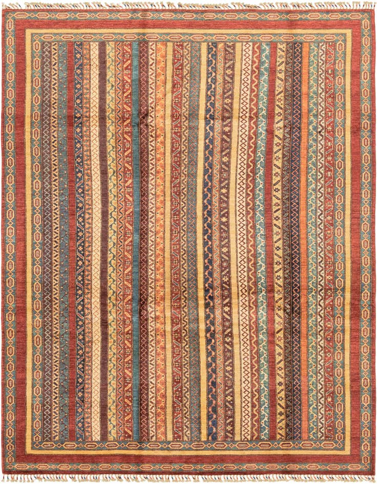 Detail image of 6' 7 x 9' 9 Hand Knotted Ariana Ziegler Rug