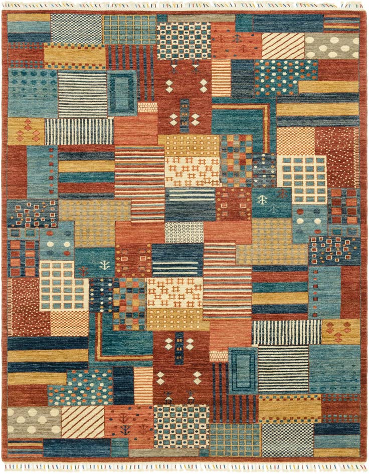 Detail image of 6' 8 x 9' 10 Hand Knotted Ariana Ziegler Rug