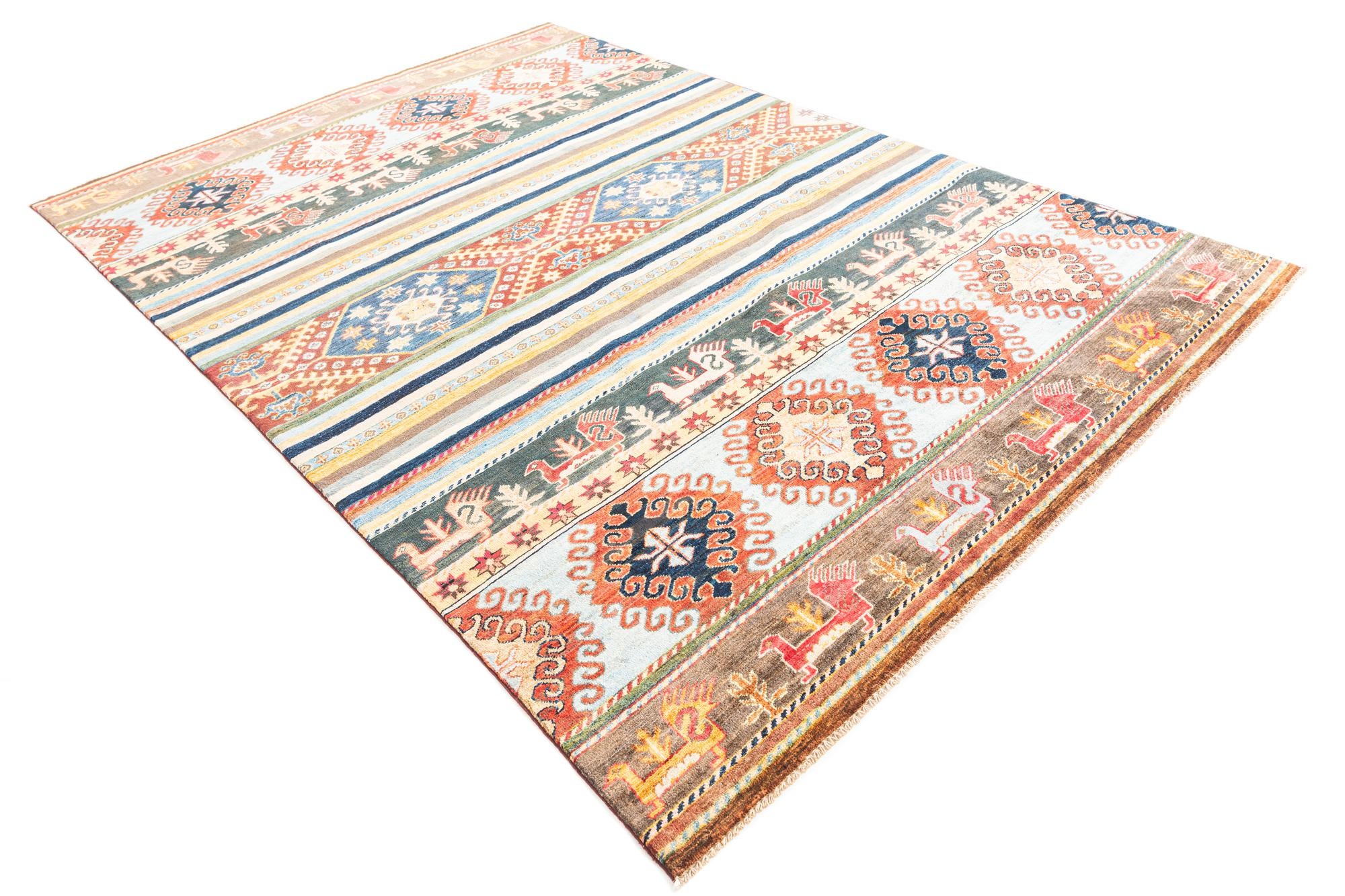 6' 6 x 9' 7 Hand Knotted Ariana Ziegler Rug