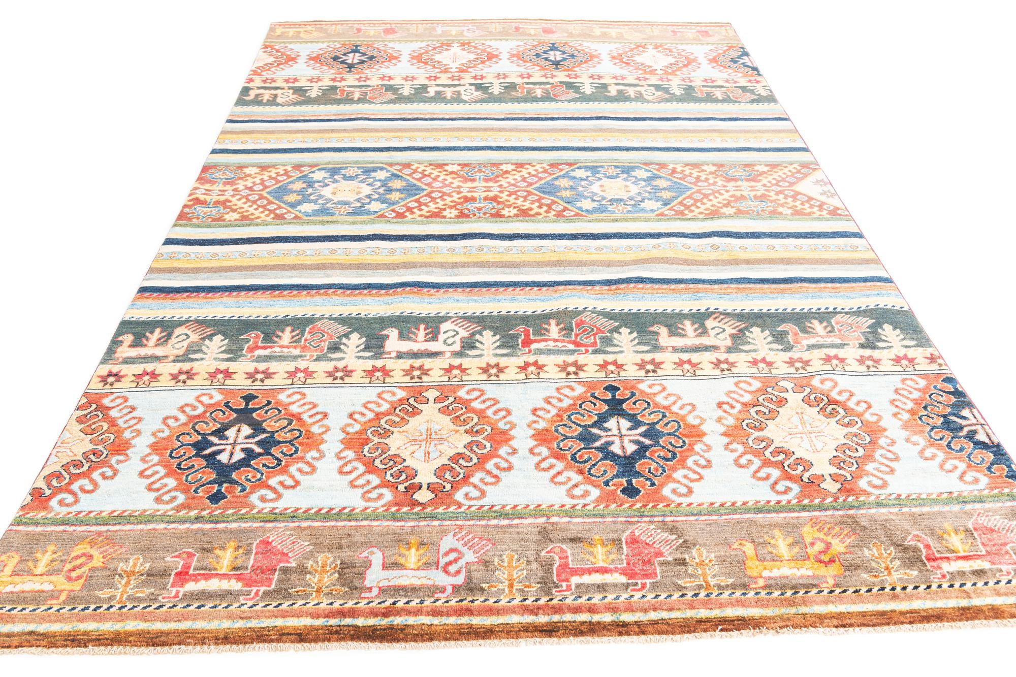 6' 6 x 9' 7 Hand Knotted Ariana Ziegler Rug