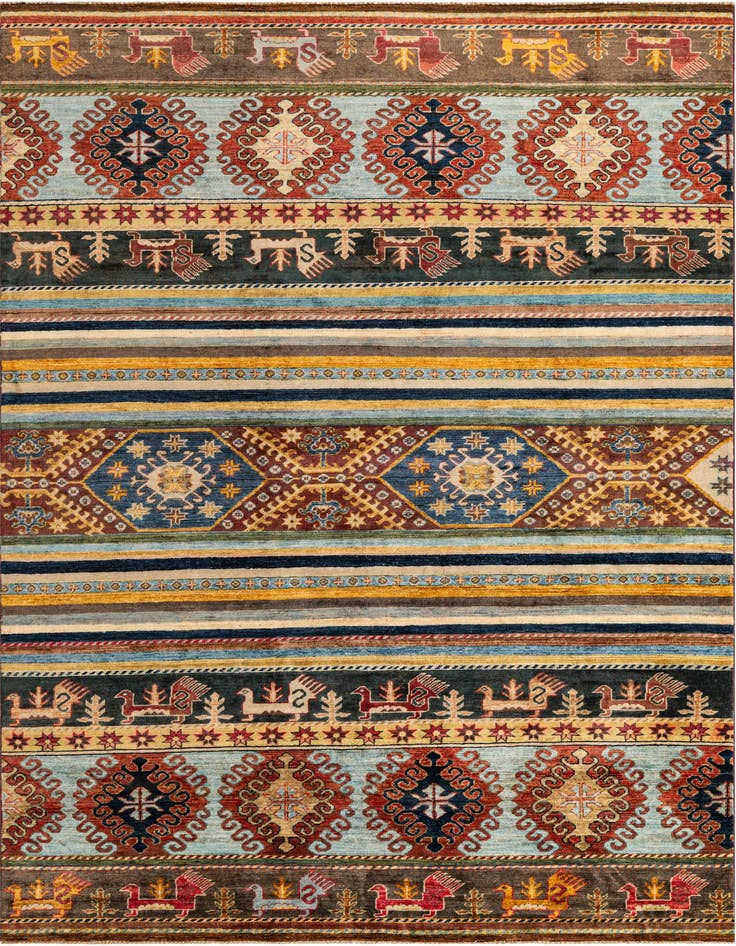 Detail image of 6' 6 x 9' 7 Hand Knotted Ariana Ziegler Rug