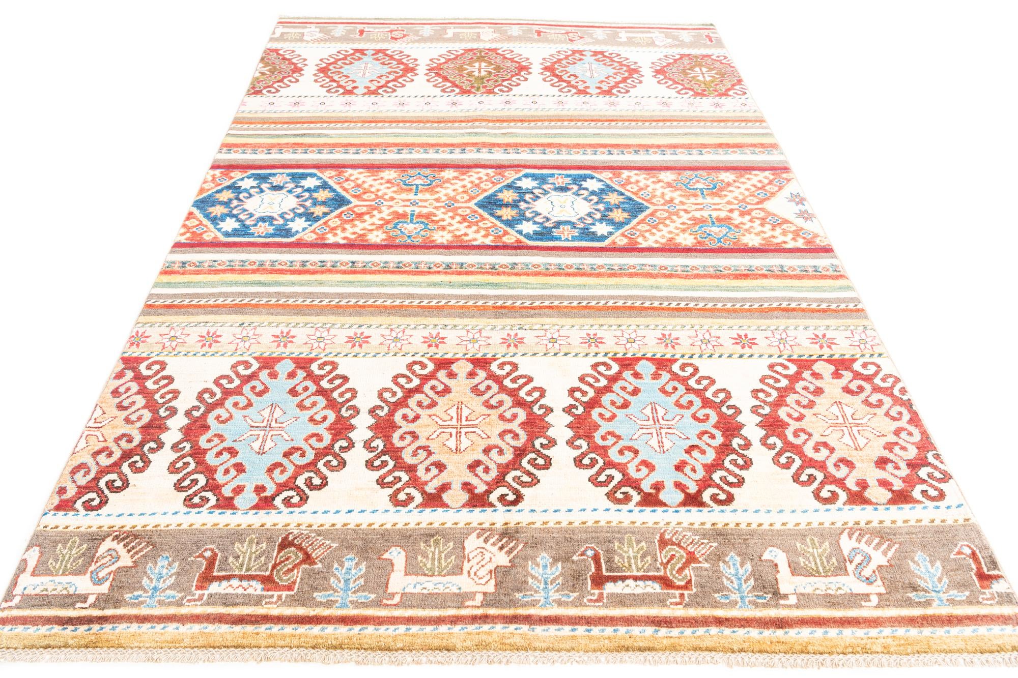 5' 8 x 8' 7 Hand Knotted Ariana Ziegler Rug
