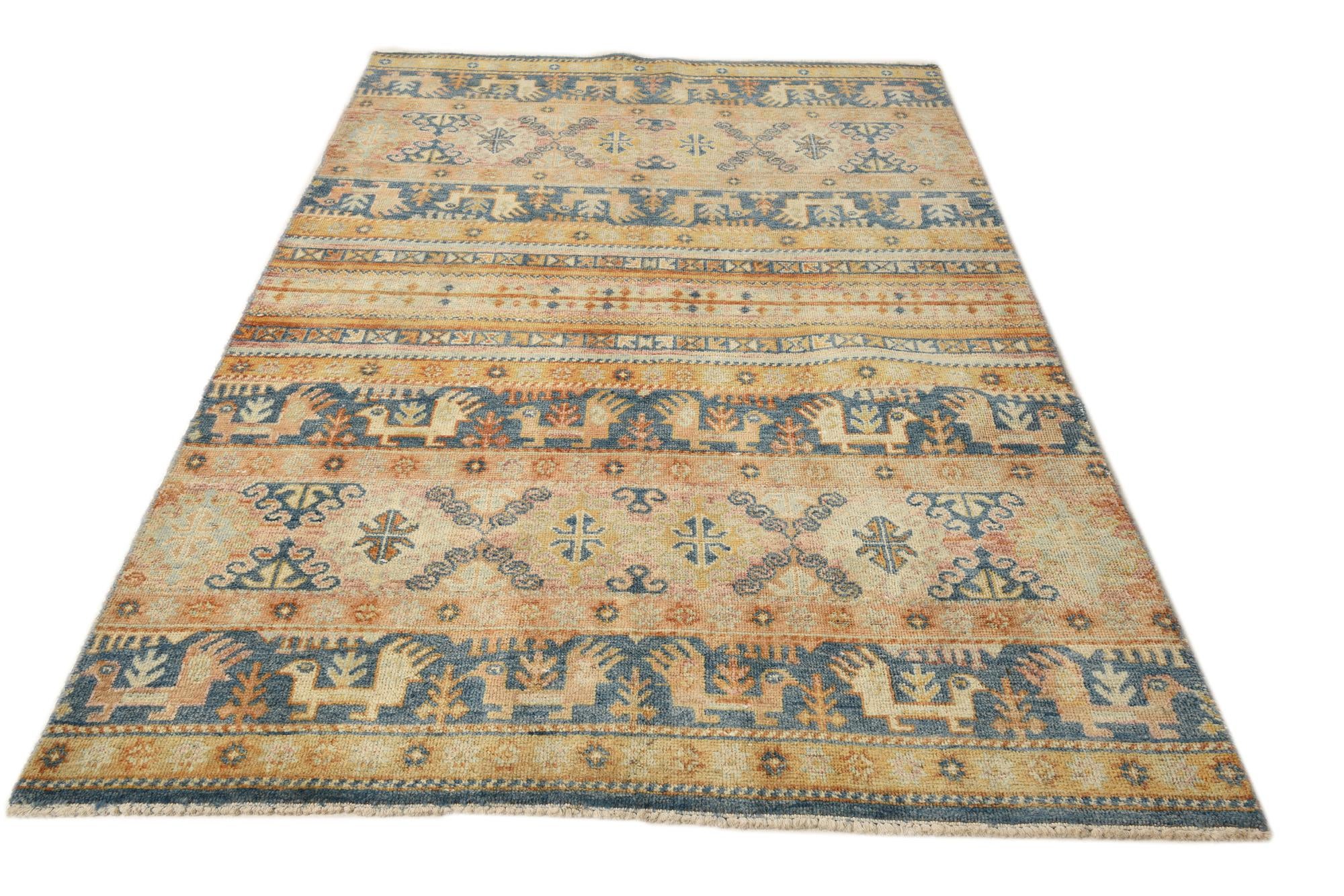 5' x 8' Hand Knotted Ariana Ziegler Rug